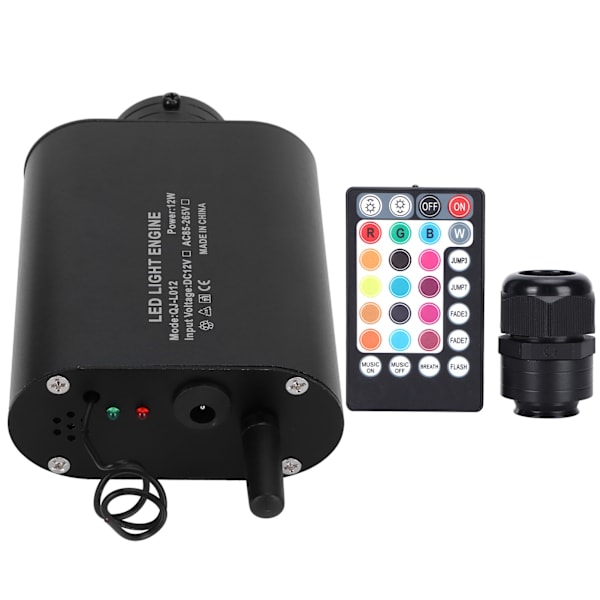 Fiberoptisk lysmotor med fjernbetjening 12W RGBW loftsbelysning til Bluetooth-app