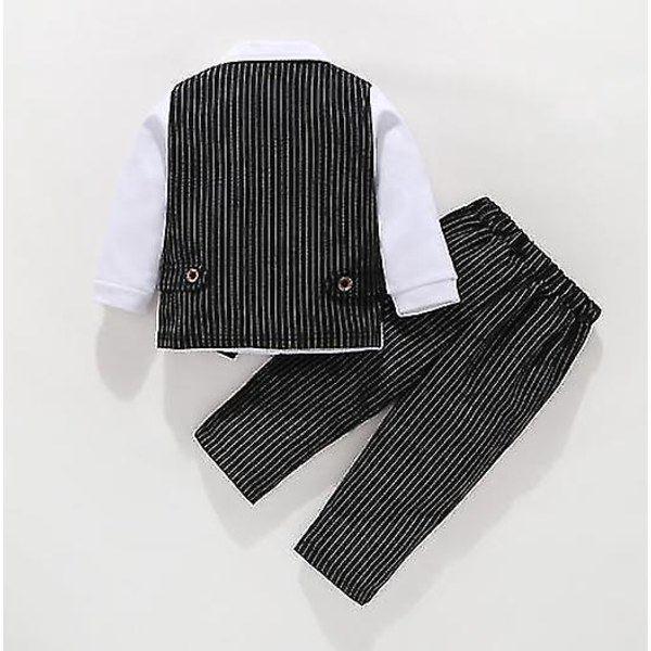 Sort Baby Drengenes Formelle Bryllups Tuxedo Dragt