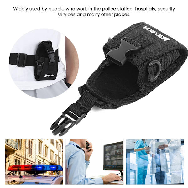 MSC-20A Universal Nylon Justerbar Tvåvägs Radio Walkie Talkie Midjeväska Cover med rem