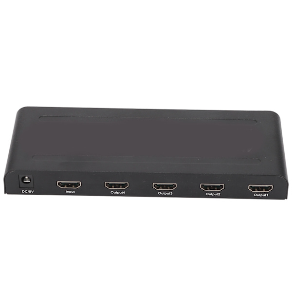 1x4 HD Multimedia Interface Splitter 4K 60hz 4 Port HD Multimedia Interface Distribution Amplifier 100‑240VUS Plug
