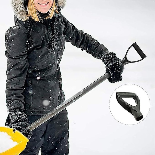 Haveredskaber Skovl D-greb 34 mm Indvendig Diameter Plastik Spade Grave Rive Redskaber Sort 2 stk