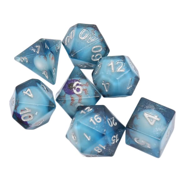 7PCS Hartsdice Set Transparent Process Slipning Polering Utsökt Luktfri Hållbar Speltärningssats