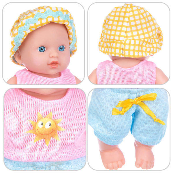 8 Tommers Reborn Baby Doll Helkropp Vinyl Realistisk Baby Girl Dukke Myk Nyfødt Baby Dukke Rosa Leketøy