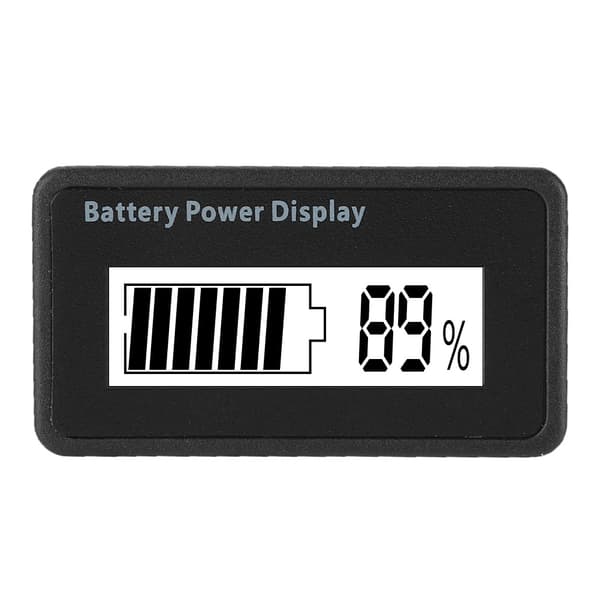 Vit bakgrundsbelyst GY-6H batteriströmsdisplay 12-48V universell batterikapacitetsindikator voltmeter