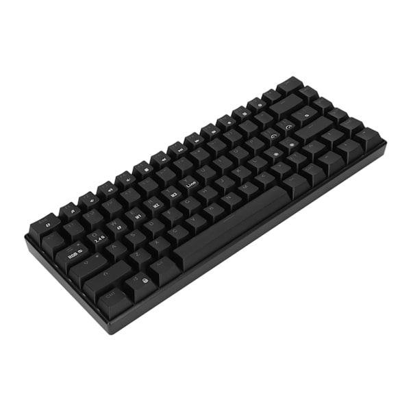 Mekanisk tastatur 82 tast RGB 3 tilkoblingsmoduser Svart ergonomisk layout Datamaskintastatur for kontor 5V DC Blå bryter