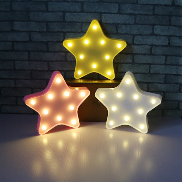 Dekorative LED Crescent Moon Star Cloud Night Lights til børn og voksne B B