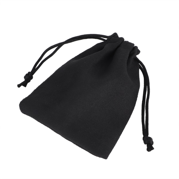 Blød dobbeltsidet ruskind snørebånd gavepose pung wrap organisator til fest GPame 9 x 12cm