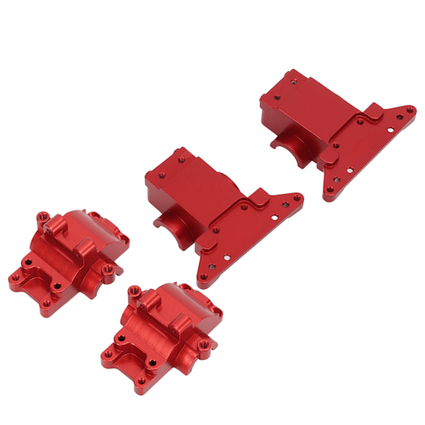 Front og bakre girkasse i aluminiumlegering RC differensialhus for Traxxas LaTrax Teton rød