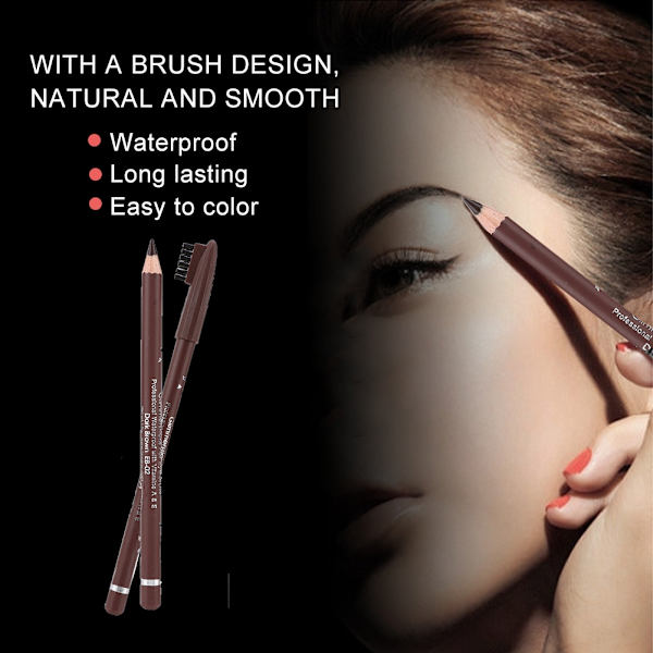 Vattentät ögonbrynspenna Naturlig Långvarig Eye Eyebrow Makeup Penna Cosmetic EB02