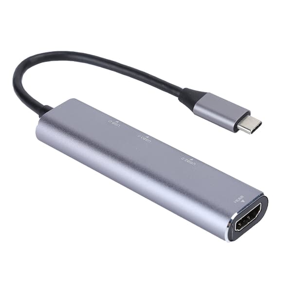 Hub Typ-C till HDMI Pd USB3.0 4-i-1 Lämplig för OS X/ Huawei/ Samsung