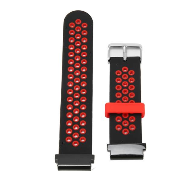 Urbånd Silikone Quick Release Justerbart Sport Ur Smartwatch Rem Erstatning til Amazfit Falcon 22mm Sort Rød