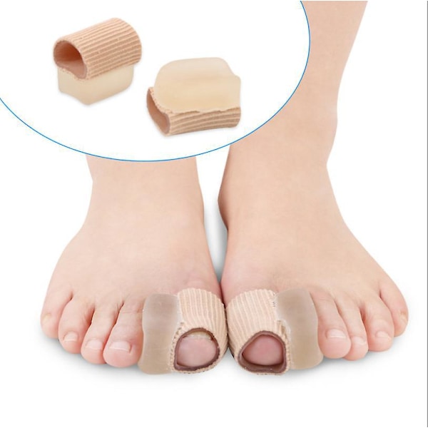 4-pack Silikon Gel Tåavståndare Hallux Valgus Korrigerare för Överlappande Tår Bekvämt Mjukt Gel Foder