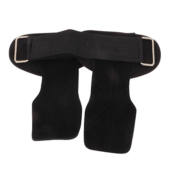 2 st Gymnastics Palm Protector Imitation Cowhide Non Slip Wrist Support Brace för Pull Up Weight Lifting Svart