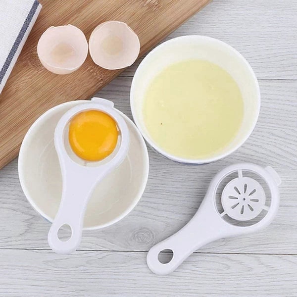 Äggviteavskiljare Äggfilter Äggavskiljare Köksbakverktyg Ägguleproteinavskiljare Enkel Ägguleavskiljare - Vit