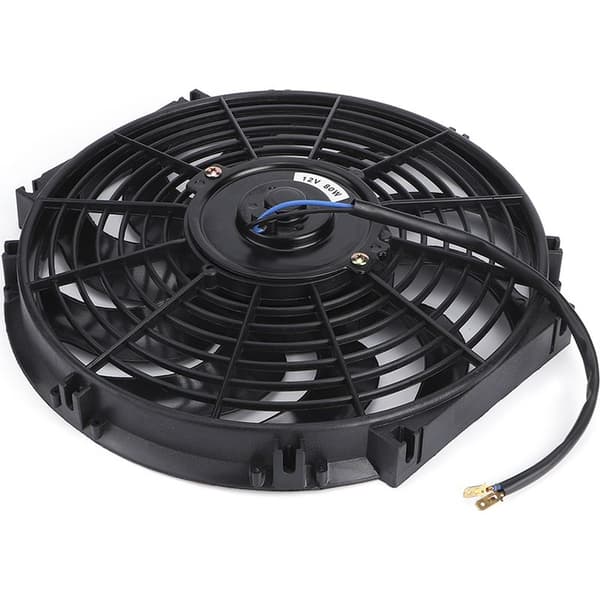 12V 12-tommer flad universal køleventilator med radiator monteringssæt