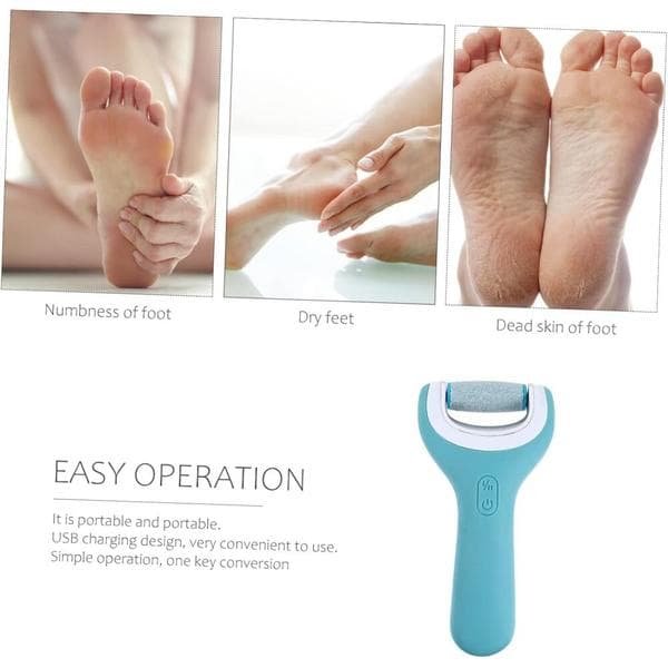 Scholl Velvet Smooth Elektrisk Fodfil, Blå, Våd & Tør