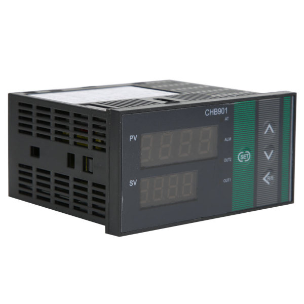CHB901 Termostat Intelligent Digital Display Temperaturregulator Relä/SSR-utgång AC180-240V 0-400℃-Svart-1 stycke