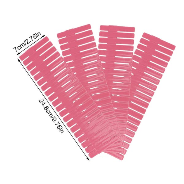 4 st DIY plastlåda organisatör justerbara lådavdelare (rosa kort typ)