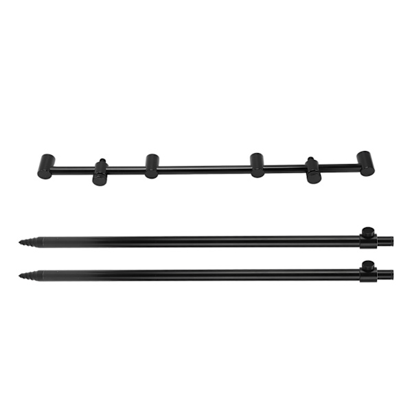 Fiske Spöfäste 2 Sektioner Teleskopisk Aluminiumlegering Fiske Spö Stöd med Universalgänga för Utomhusfiske 2x60cm Mark