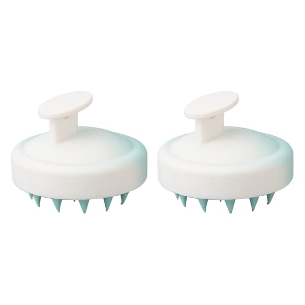 2 st hårbottenmassager förbättrar blodcirkulationen exfolierande silikon hårbottenmassager schampoborste hårbottenrengörare blå