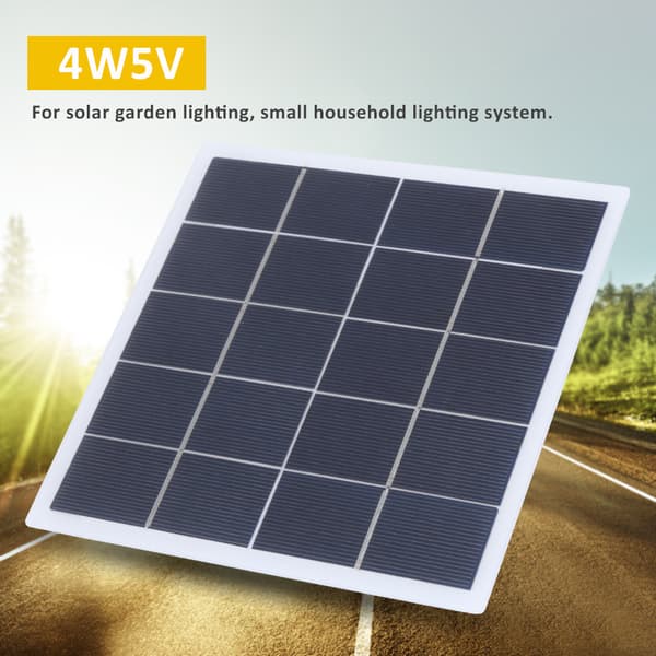 Bærbart 4W 5V polykrystallinsk solcellepanel laminert brettkomponent DIY-tilbehør