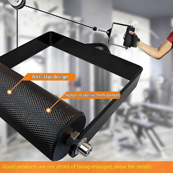 Gym Lat Pull Down Pulley Kabel Maskin Håndtak Feste Fitness Armbryting Trening Markløft D Form Håndgrep-4CM-B15