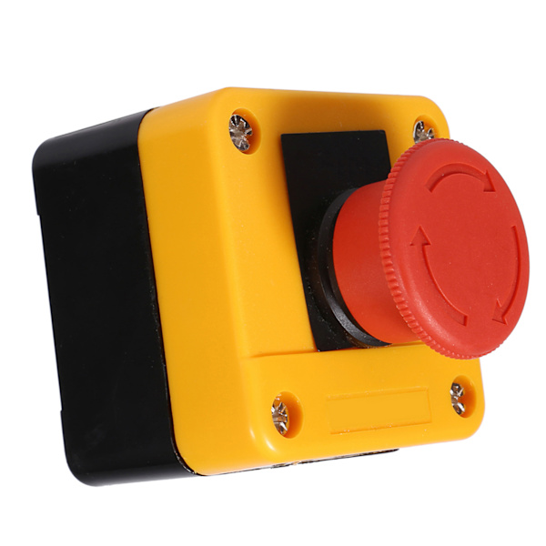 1Pc 660V 10A Plastic Shell rødt skilt Nødstop Svampetrykknapkontakt Ny
