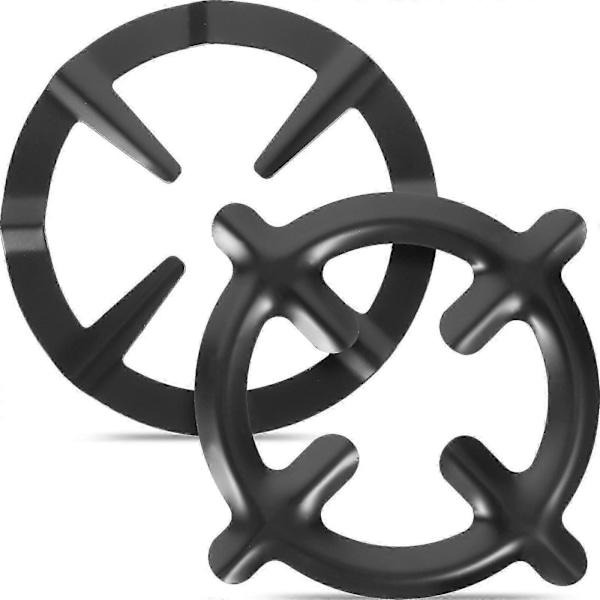 2 stk. Metallbraketter Jern Gasskomfyr Kokeplate Koketopprist Gasskomfyrrist Kaffekannestativ Gassring Trivet