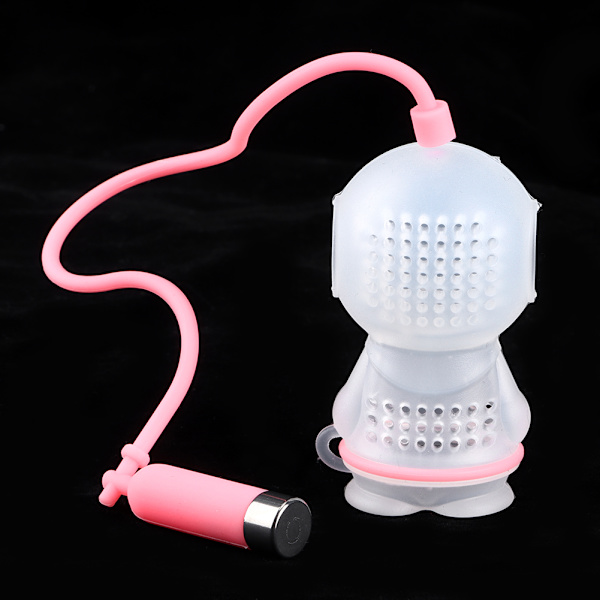 Innovativ dykkerformet silikone te-infuser si til hjemmelavet te - Pink