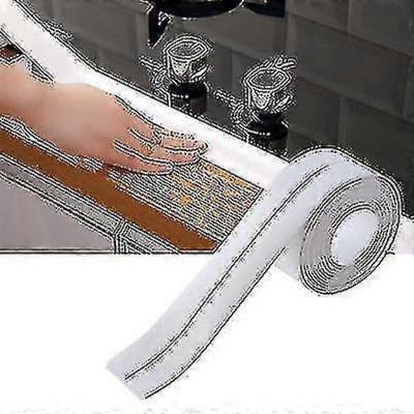 Vedenpitävä tiivistysteippi - DIY itseliimautuva homeenkestävä tiivistysteippi keittiön lattialle ja tapetille (PVC) harmaa 2,2 cm x 320 cm