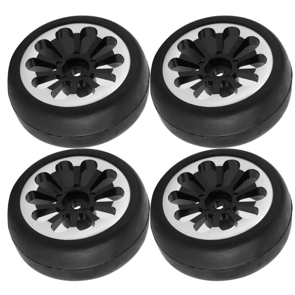 4 st fjärrkontroll bil mjuka däck metallfälg för WPL D12 RC reservdelar med adapter 63mm