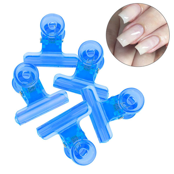 5 stk C Curve Negle Extension Clips Multifunktionelle Plastic Nail Art Accessories Blå