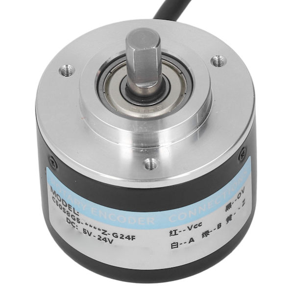 2-faset inkremental roterende encoder 50 mm udvendig diameter IP50 PNP roterende encoder DC5-24V 600P/R