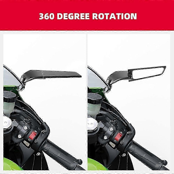 Motorcykel Bakspejle Sidespejl Justerbart Roterende Bakspejl kompatibelt med R15V3 R25 R3 R15V