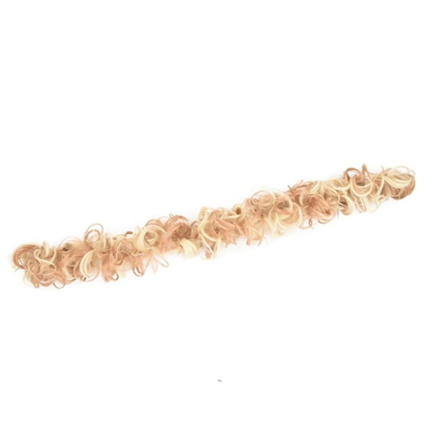 Snurret rotete parykk bun parykk vikle hårbånd Kjemisk fiber parykk stropp dekorasjon 80CM Lengde 18H613