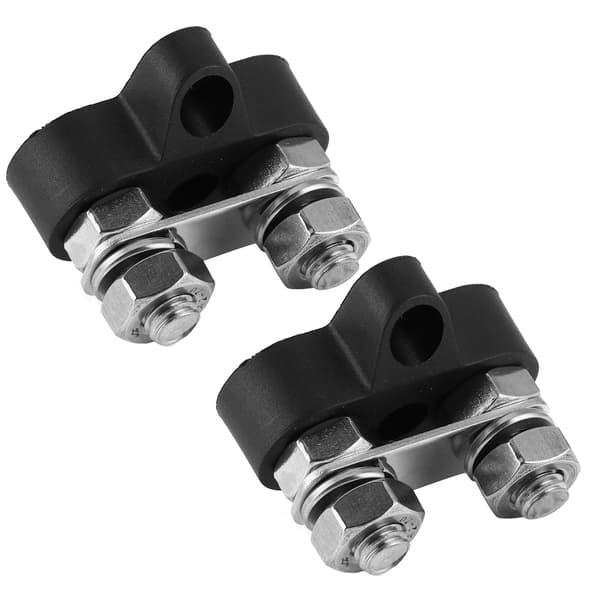 2 stk. 5/16in M8 Terminal Stud Ledningssamlingsblok Tilbehør til 12-48V Lastbiler RV'er Både
