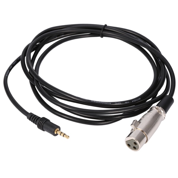 10FT 3-pins XLR-kontakt Hunn til 1/8" 3,5 mm hann Stereo Jack Mikrofon Lydledning Kabel