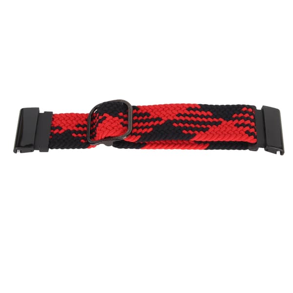 Nylon klockbytesrem Elastisk andningsbar väv Justerbar 26 mm spänne klockarmband för Vertix 2 Röd Svart