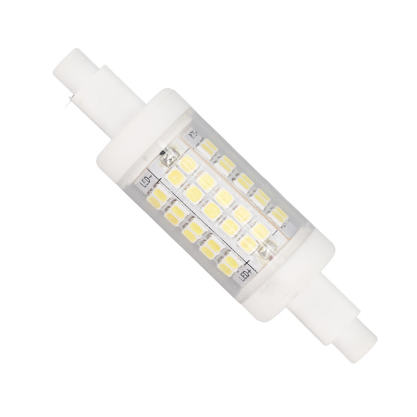 R7s LED-lampa 80 mm 5 W dubbeländad strålkastare med 60 LED 6000 K vitt ljus majsbelysning för utbyte 220 V