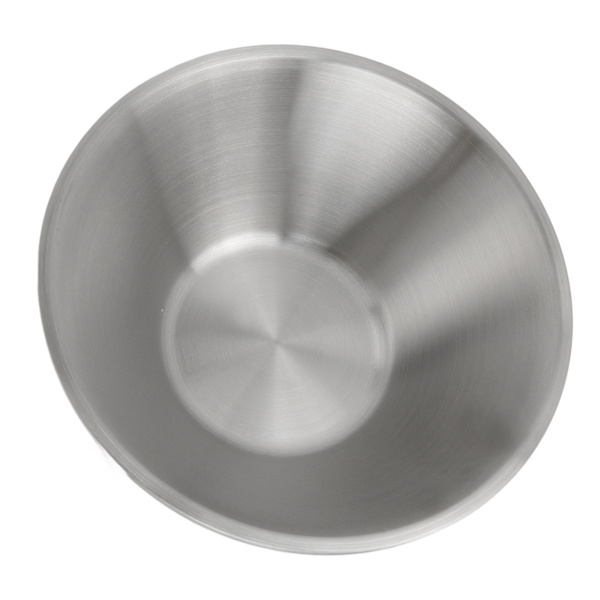 Salladsskål i rostfritt stål, multifunktionell, dubbelskiktad, silver, 20 cm