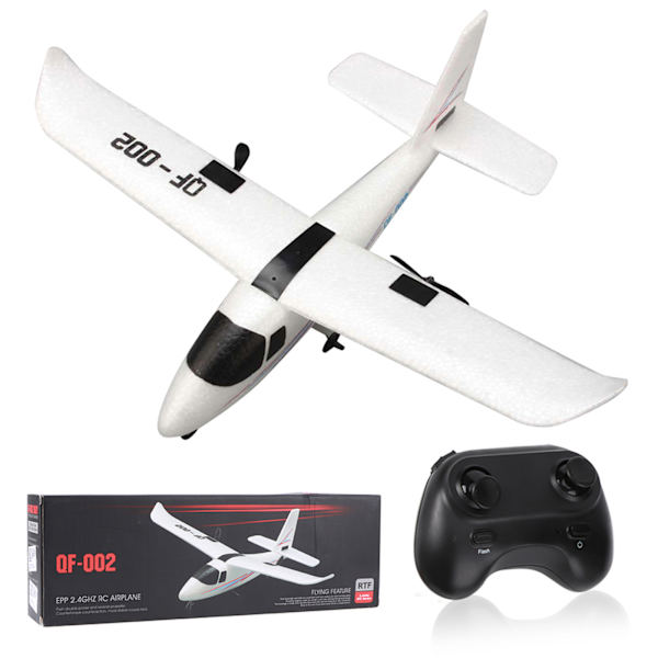 DIY Fixed Wing Airplane Svævefly Drop Resistant Fjernbetjening Aircraft RC Plane (Med LED)