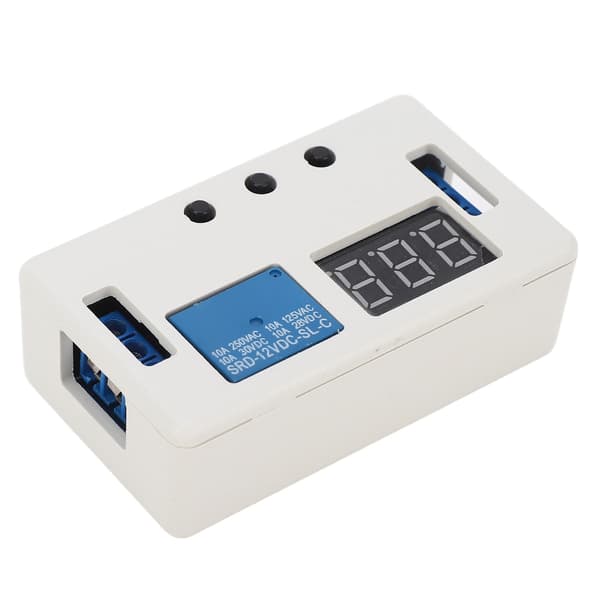 Tidsforsinkelsesrelémodul DC 12V Digital Timer Multifunksjonell Justerbar PLS Sykluskontrollbryter