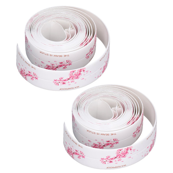 2 stk vanntett tape selvklebende PVC tetningslist for kjøkken bad 3,2 meter