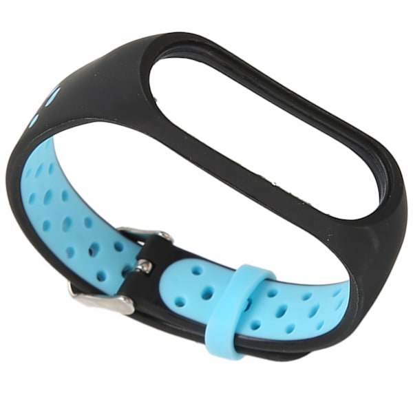 Ersättningsarmband Fullt skydd Justera Storlek Mjuk Silikon Smart Armband Rem för Mi Band 7 Svart Blå