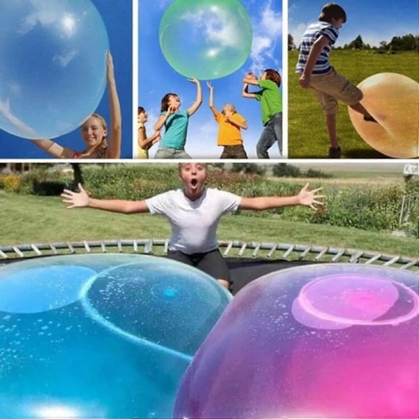 Jätte Elastisk Vattenfylld Boll TPR Interaktiv Leksak Vattenfylld Boll för Pooler BoSaiD Blå M