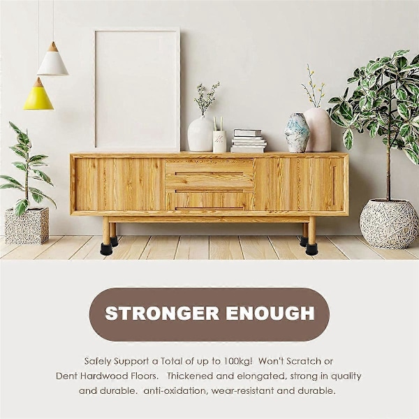 2X Justerbare Sengeforhøjere Møbler Sofa Bord Gulv Lift - Sort