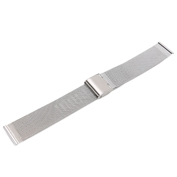 Metallklockarmband Mesh Bälte Klockarmband Vävt Klockarmband Ersättningstillbehör Silver18MM