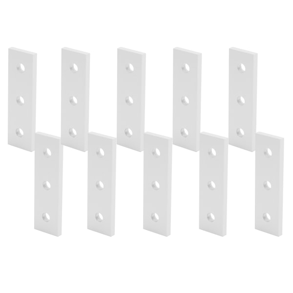 10 stk. Aluminium flad forbindelsesplade flad lige reparationsforbindelsesplader 2020-3 hul