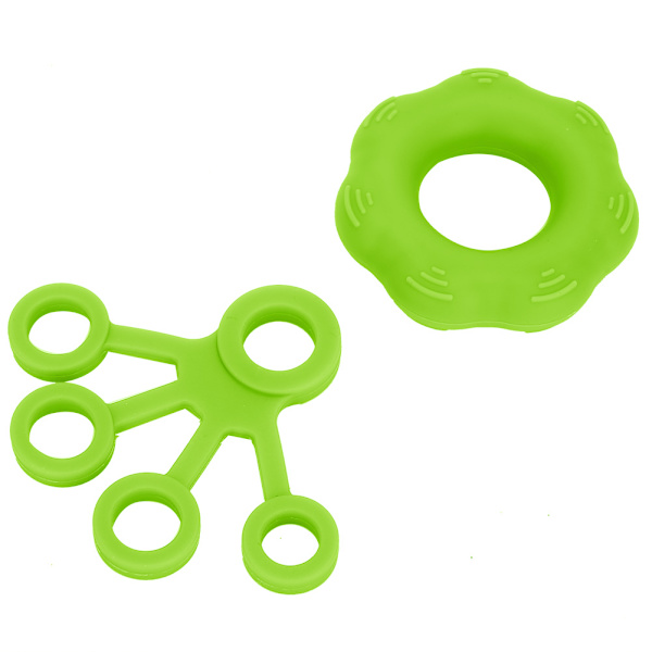 Finger Pull Ring Finger Træning Modstandsbælte Håndstyrke Træner Ring Expander Græsgrøn