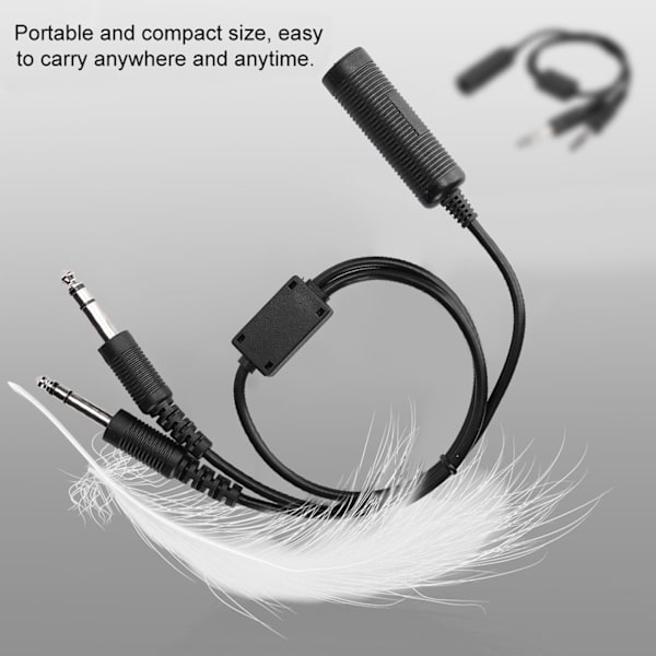 Helikopter til generel luftfartsheadset adapterkabel - David Clark AVCOMM, U 174